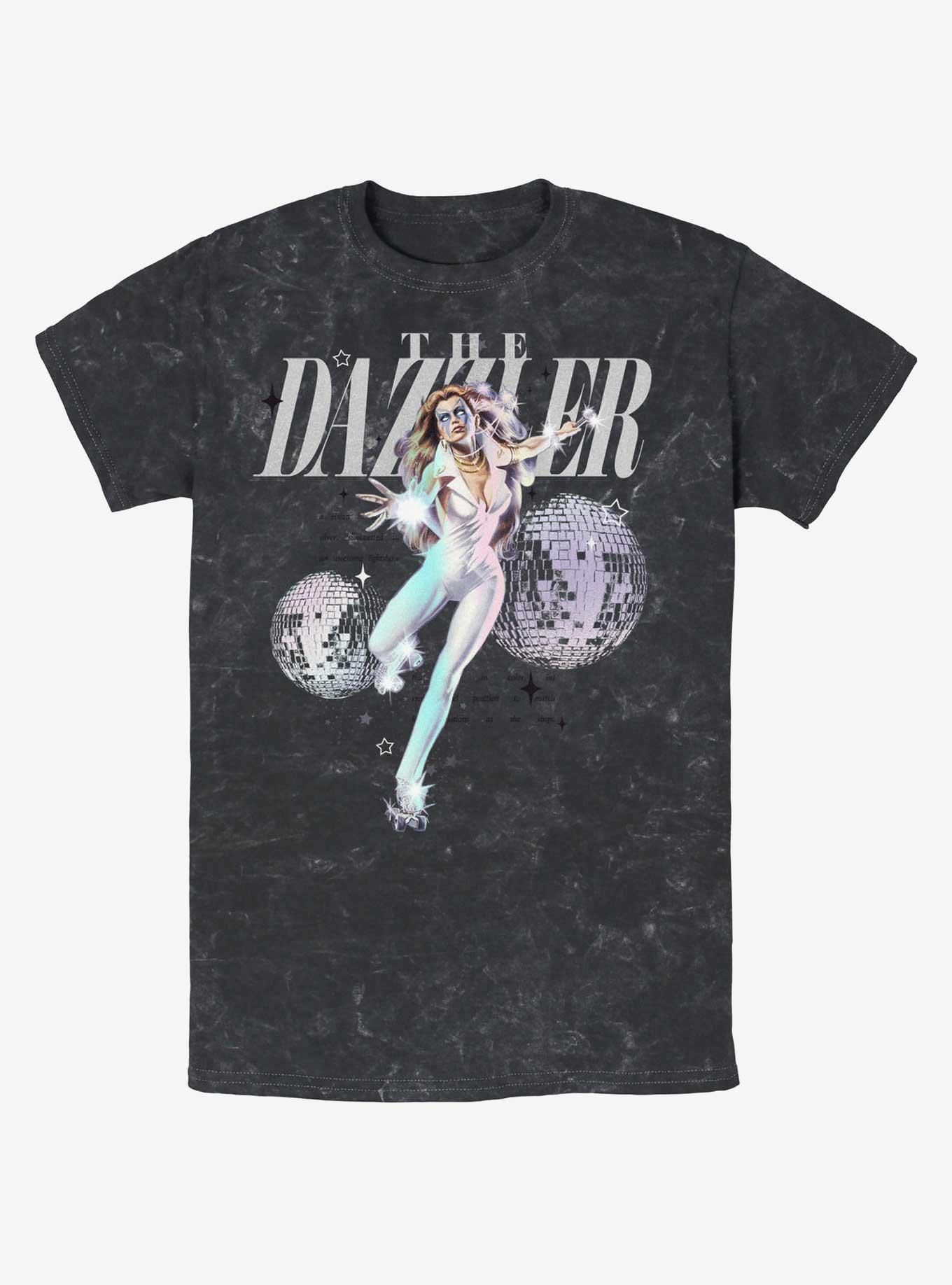Marvel Dazzler Daze Mineral Wash T-Shirt, BLACK, hi-res