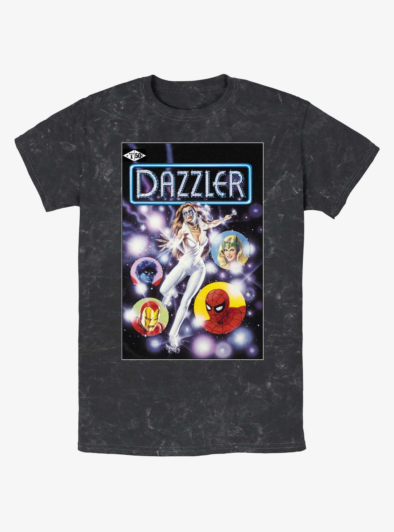 Marvel Dazzler Light Power Mineral Wash T-Shirt, BLACK, hi-res