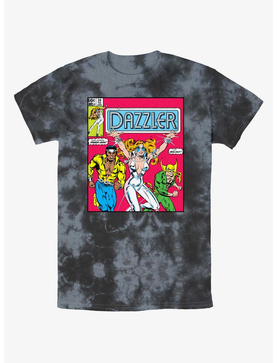 Marvel Dazzler Iron Fist And Luke Cage Tie-Dye T-Shirt, BLKCHAR, hi-res