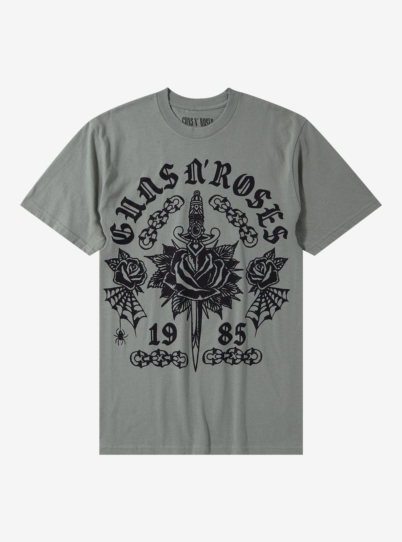 Guns N' Roses Heart Dagger Boyfriend Fit Girls T-Shirt, , hi-res