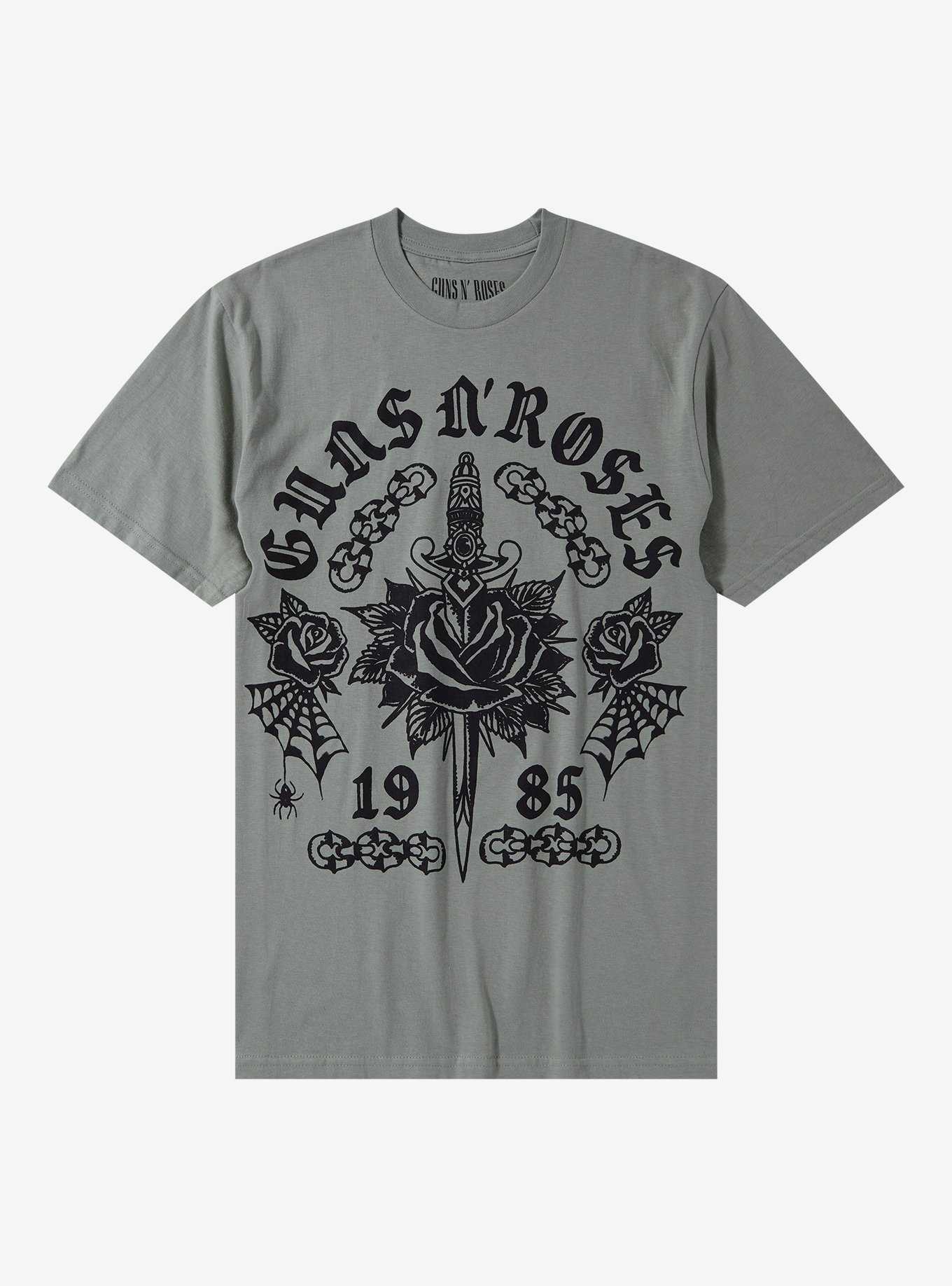 Guns N' Roses Heart Dagger Boyfriend Fit Girls T-Shirt, , hi-res