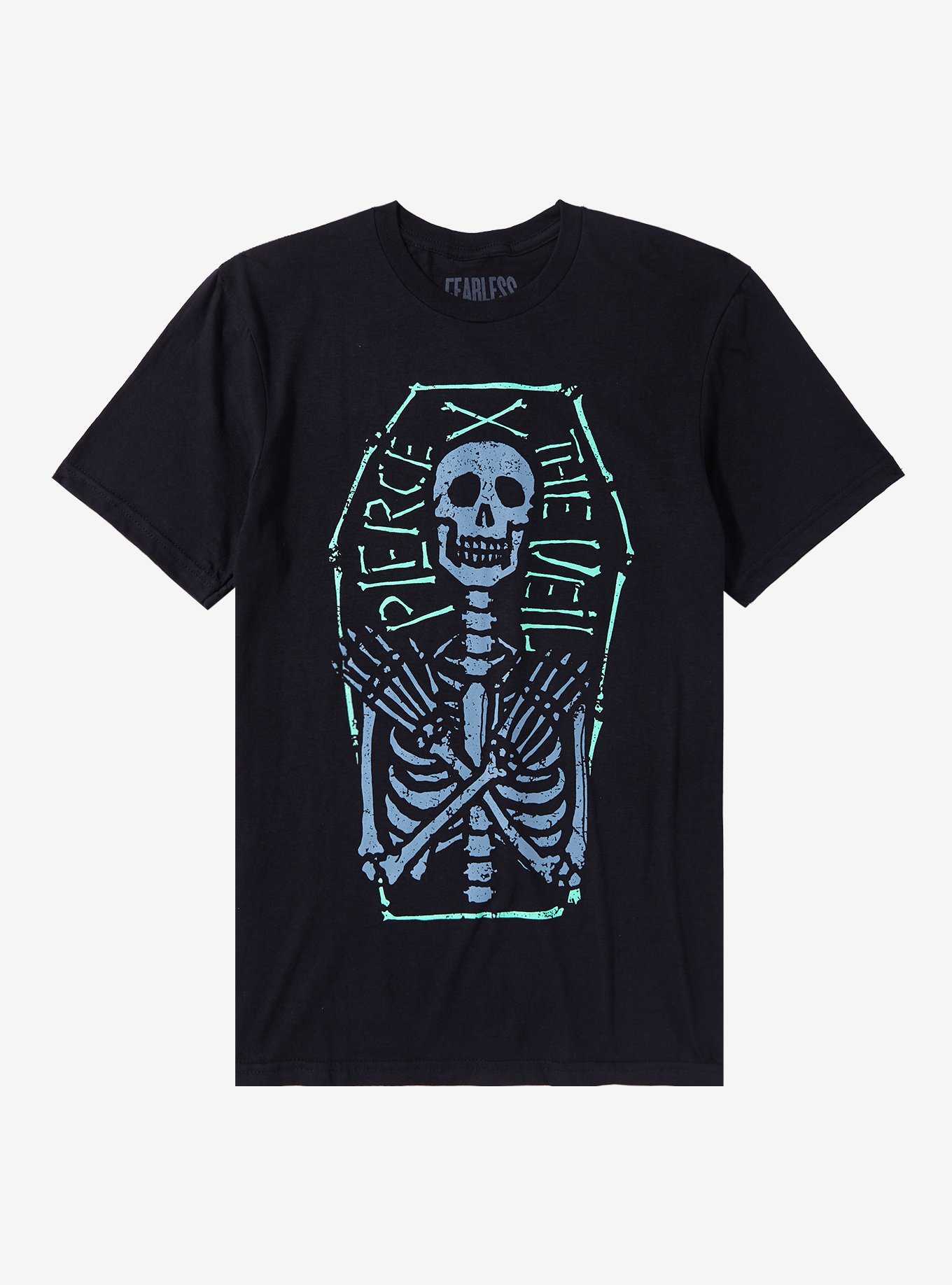 Pierce The Veil Skeleton Coffin Boyfriend Fit Girls T-Shirt, , hi-res
