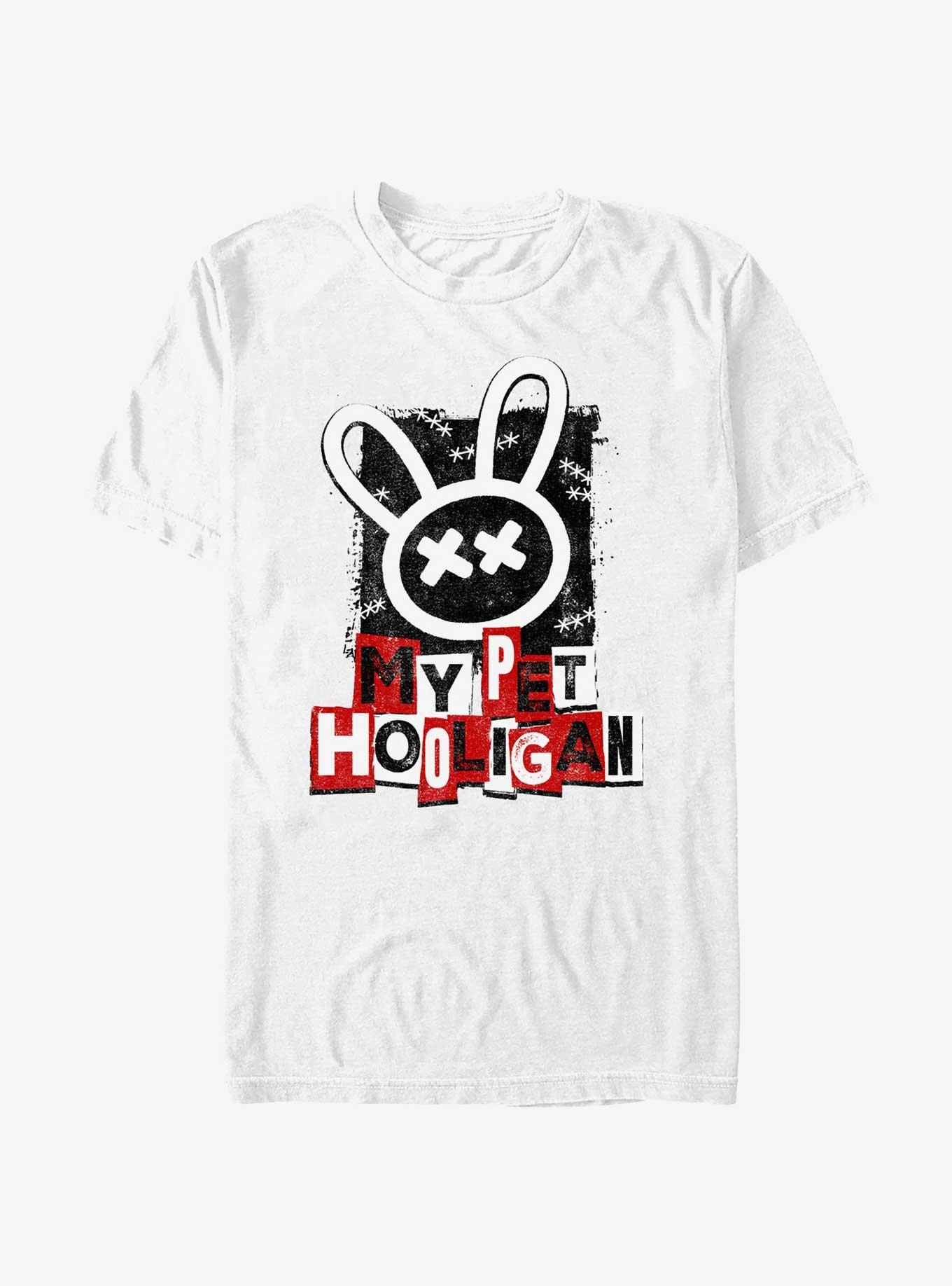 My Pet Hooligan Punk Bunny Graffiti T-Shirt, WHITE, hi-res