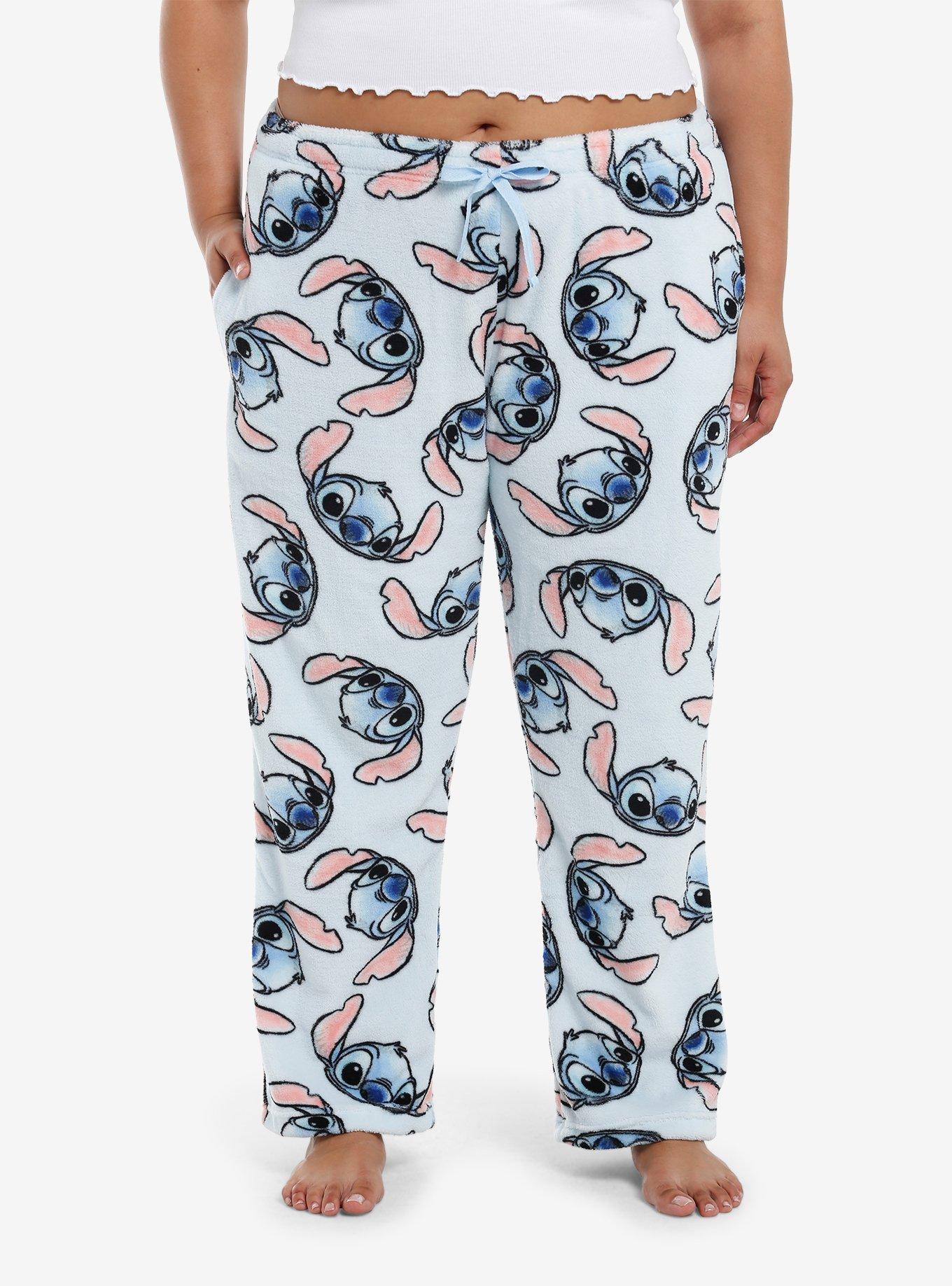 Disney Lilo & Stitch Face Pajama Pants Plus Size 