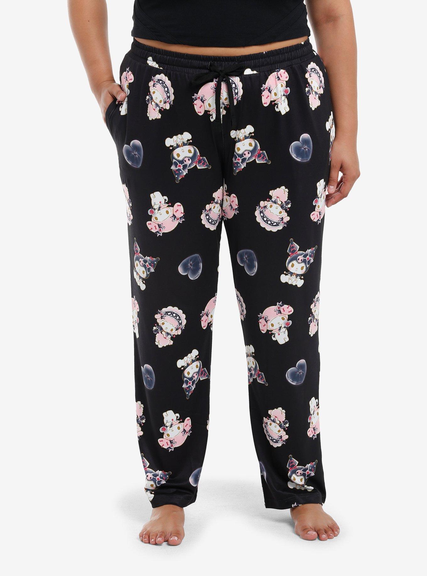 My Melody & Kuromi Cute Party Pajama Pants Plus Size, , hi-res