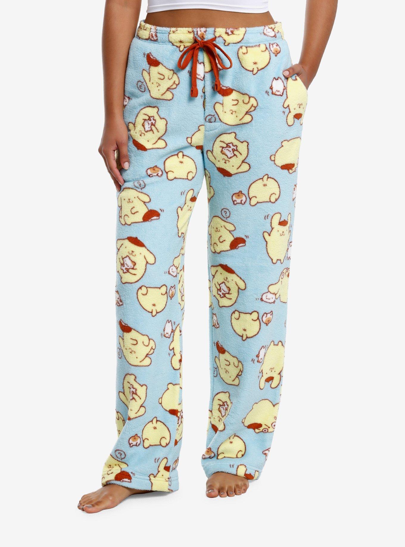 Pompompurin & Muffin Fuzzy Pajama Pants, , hi-res