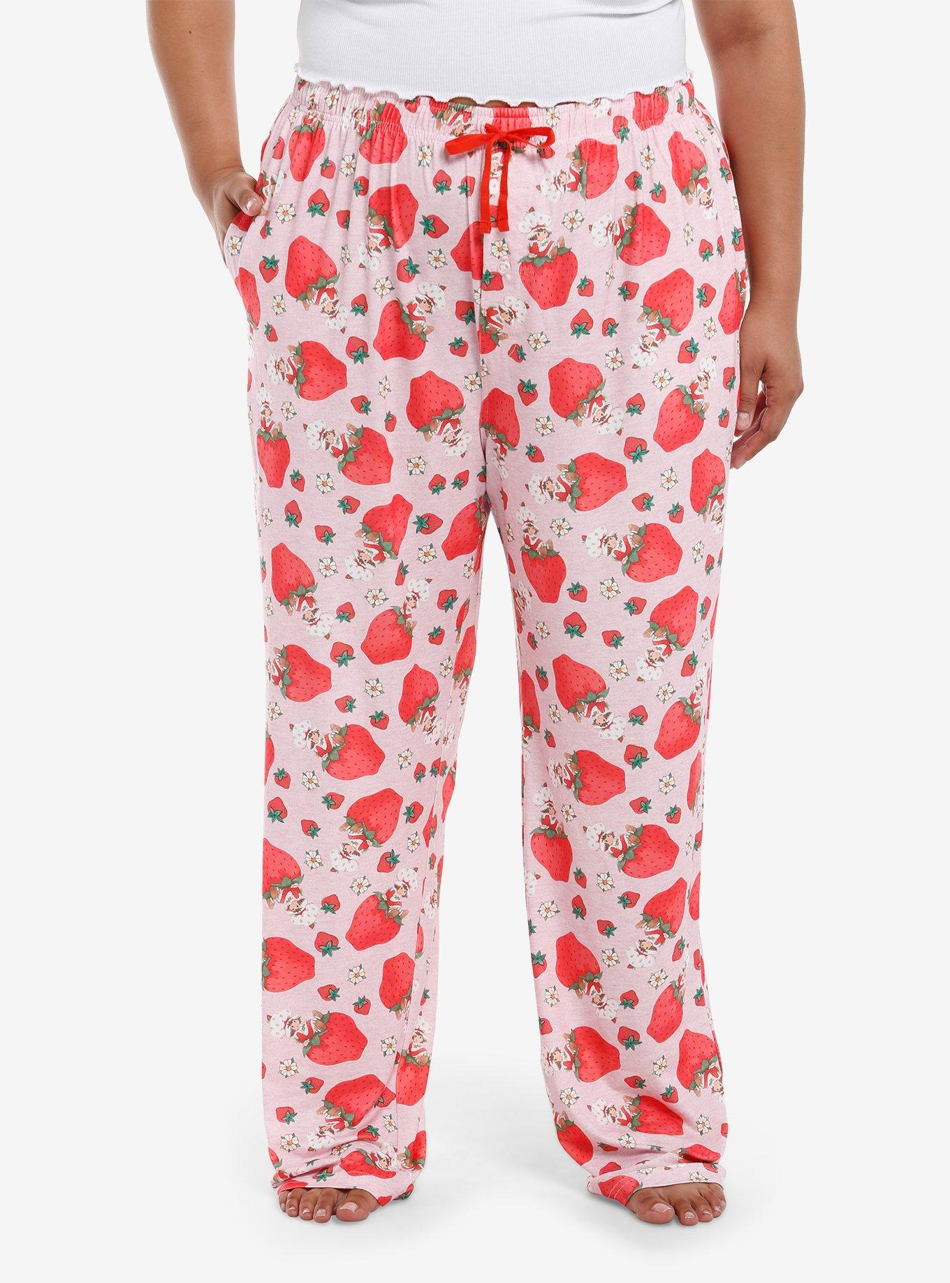 Strawberry Shortcake Strawberry Flowers Pajama Pants Plus Size