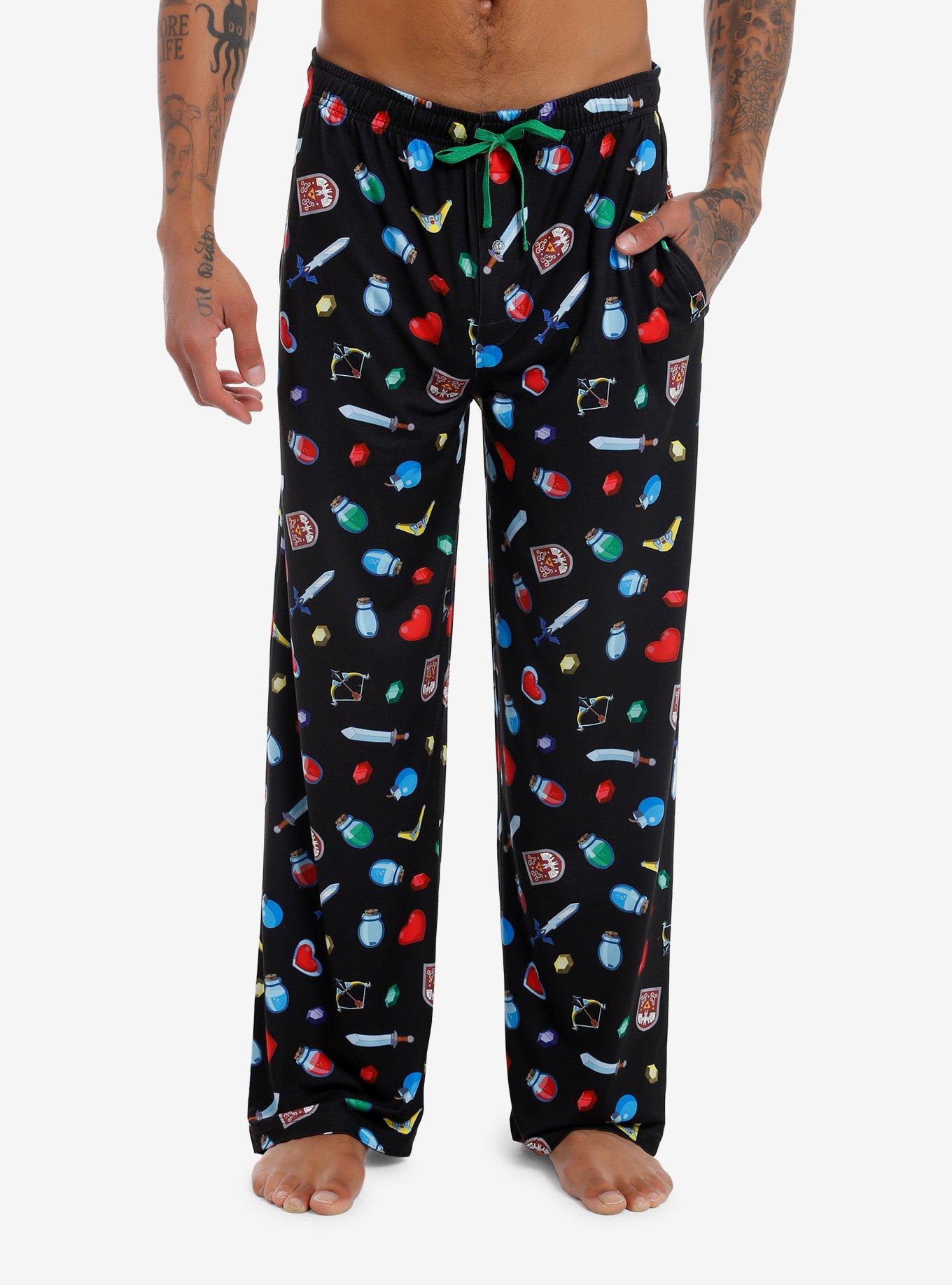 The Legend Of Zelda Icons Pajama Pants, , hi-res