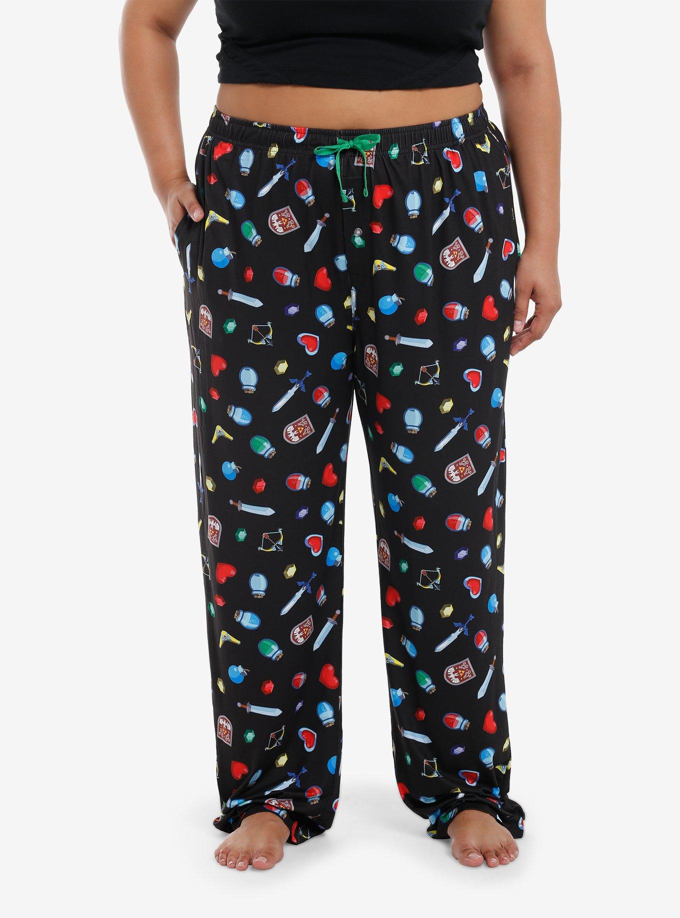 The Legend Of Zelda Icons Pajama Pants Plus Size, , hi-res