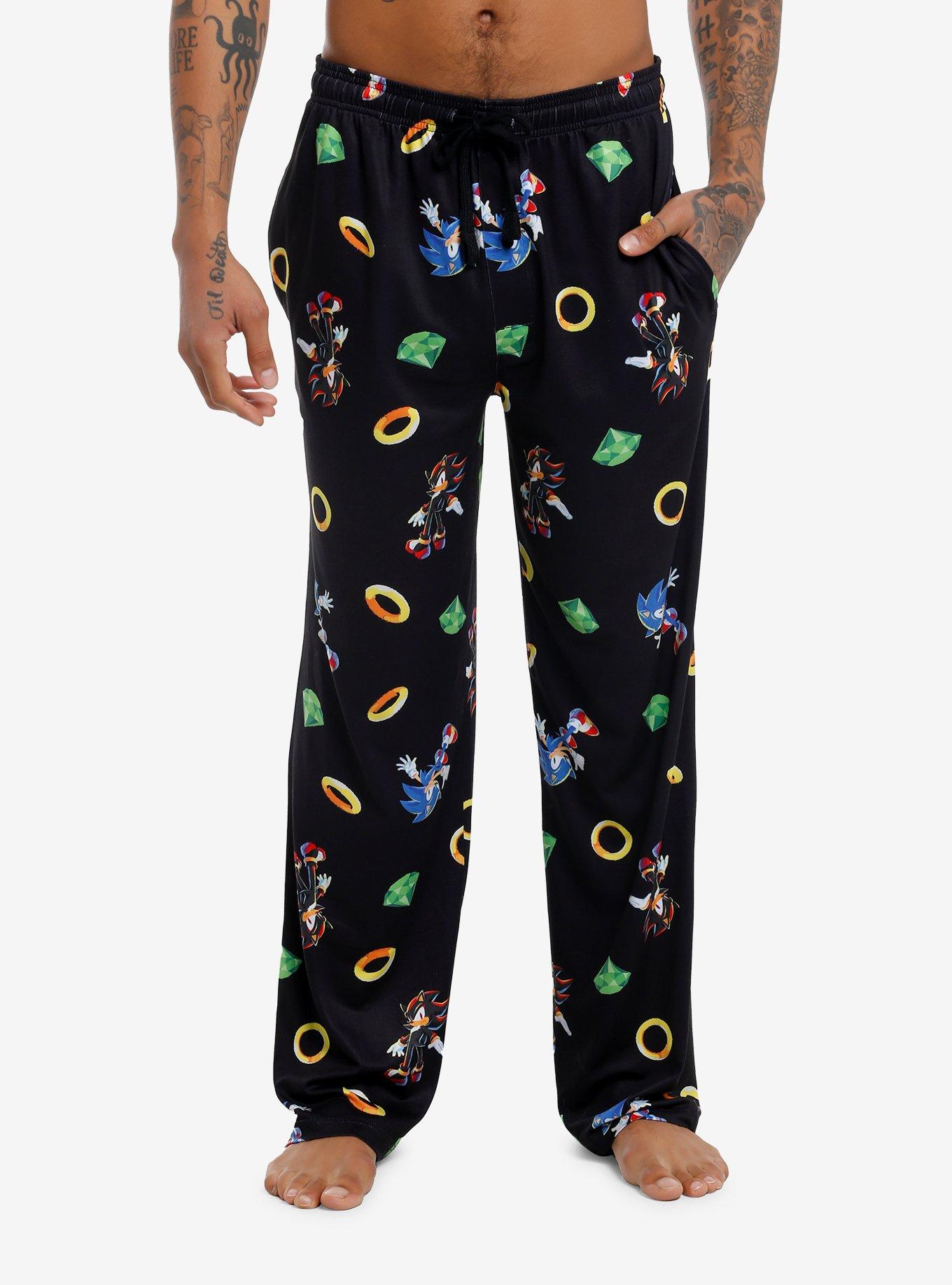 Sonic The Hedgehog Sonic & Shadow Ring Pajama Pants