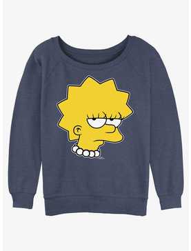 The Simpsons Unamused Lisa Girls Slouchy Sweatshirt, , hi-res