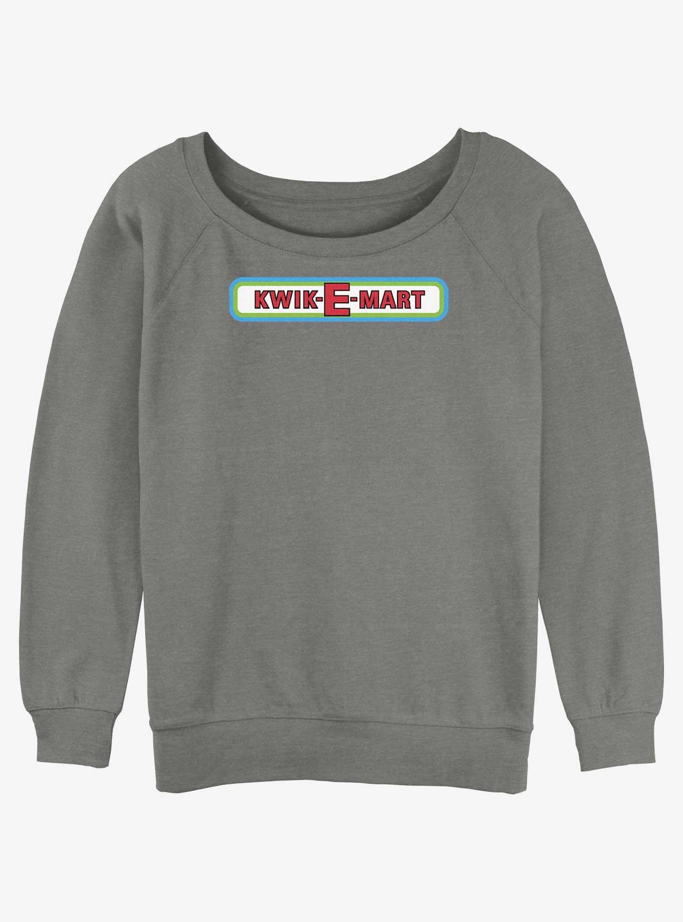 The Simpsons Kwik-E-Mart Logo Girls Slouchy Sweatshirt, GRAY HTR, hi-res