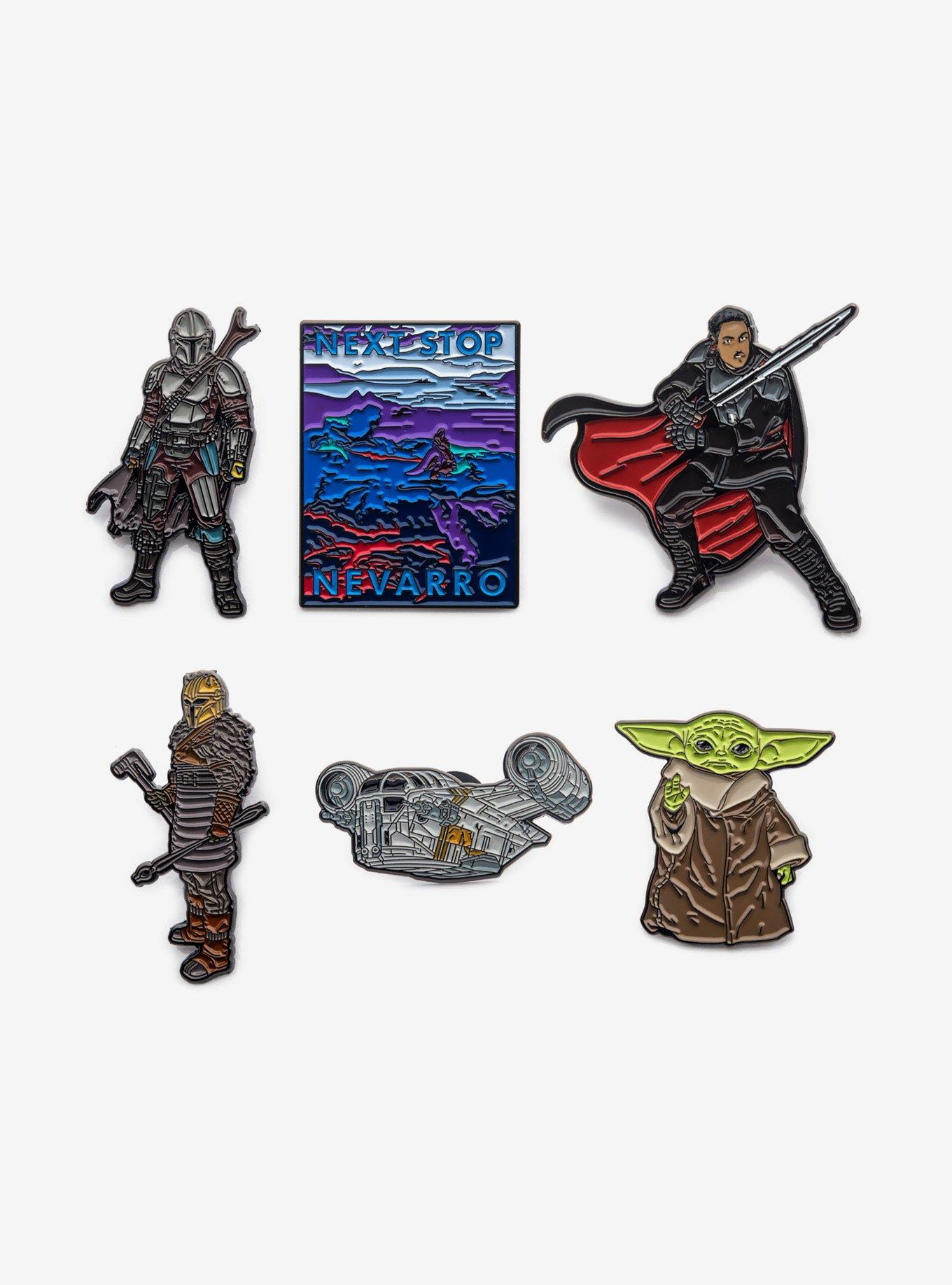 Star Wars Adventure Across The Galaxy: Next Stop Nevarro 6 Enamel Lapel Pin Set, , hi-res