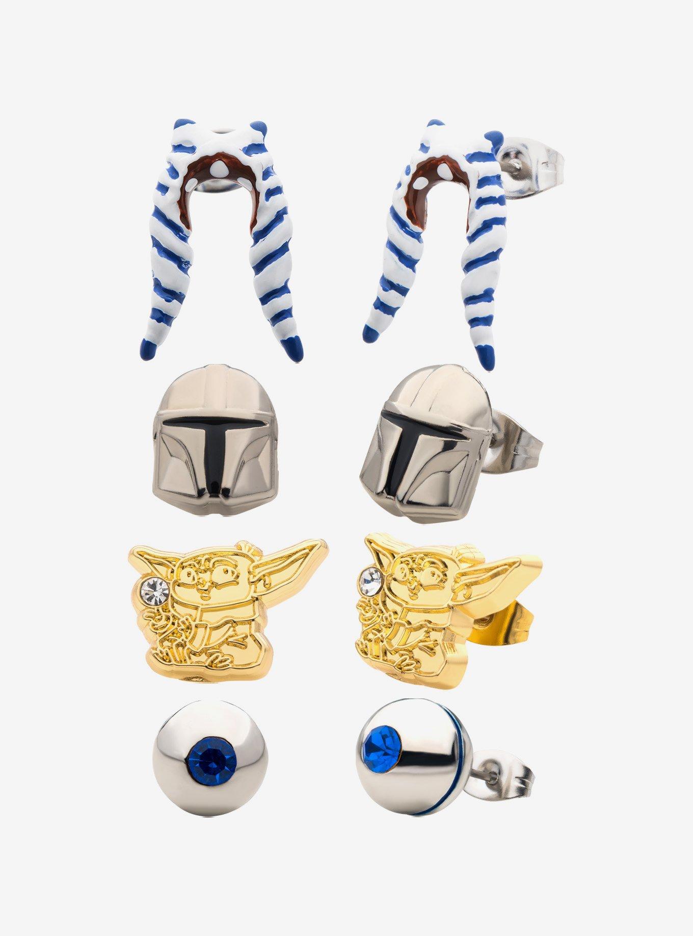 Star Wars The Mandalorian Stud 4 pc Earrings Set, , hi-res