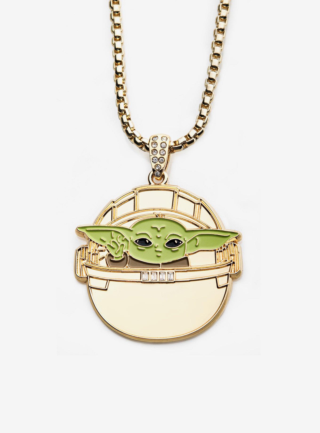 Star Wars: The Mandalorian Grogu Gold Plated Pendant Necklace, , hi-res