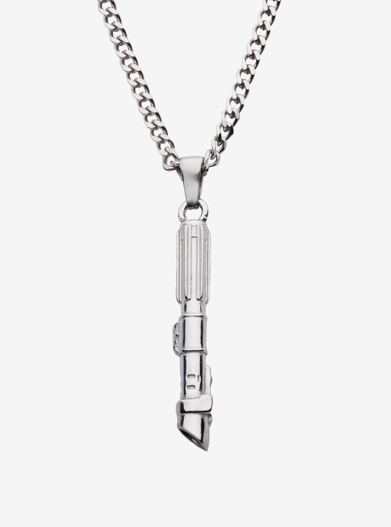 Star Wars Obi-wan Kenobi 3D Darth Vader Lightsaber Handle Pendant Necklace, , hi-res