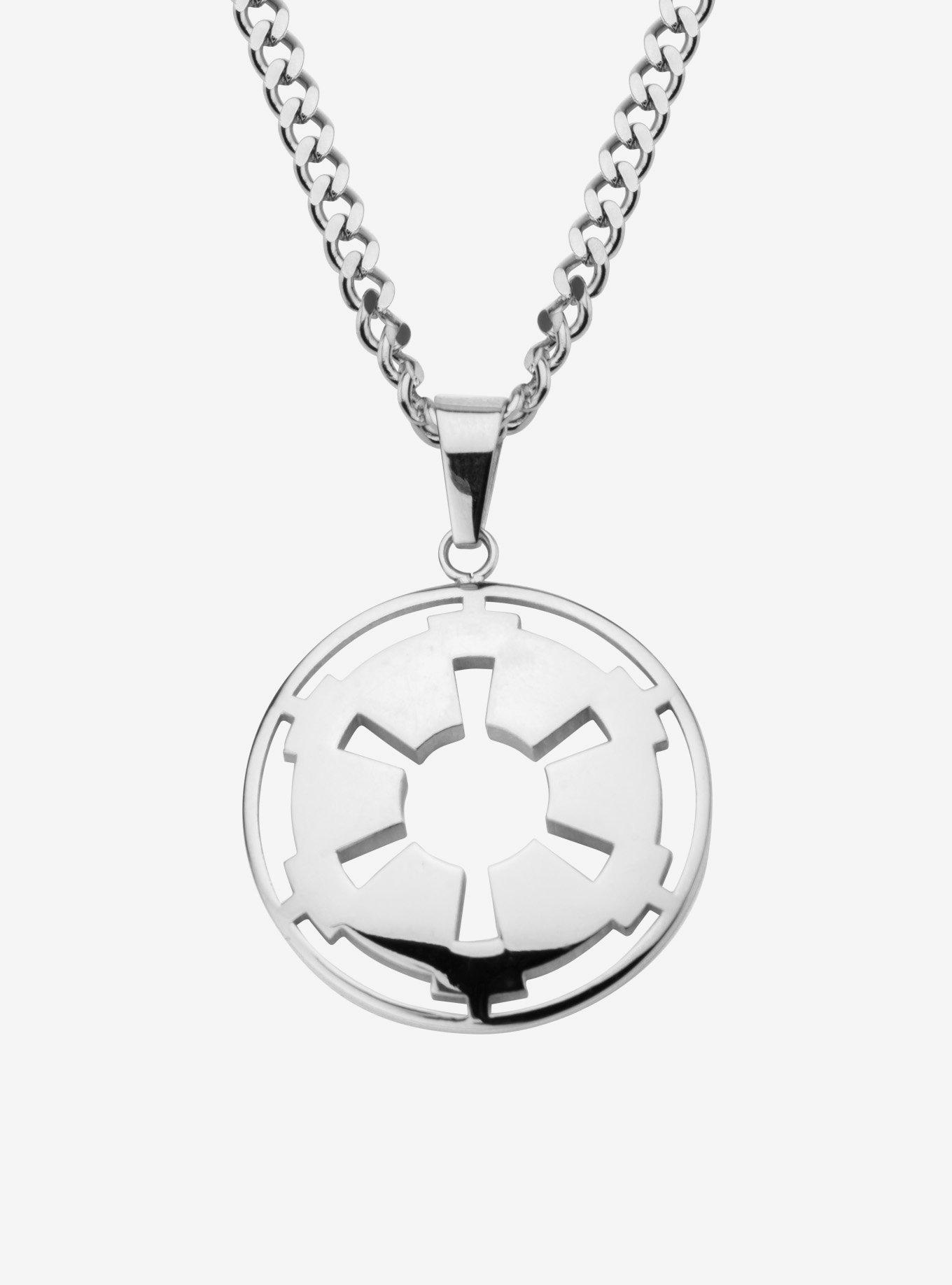 Star Wars Cut Out Galactic Empire Symbol Small Pendant Necklace, , hi-res