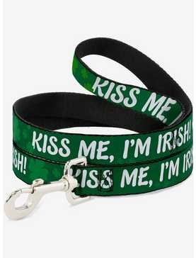 Kiss Me I'm Irish Clovers Dog Leash, , hi-res