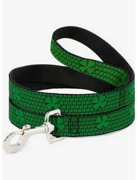 St. Patrick's Day Clovers Green Dog Leash, , hi-res