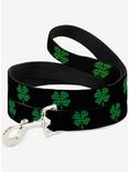 St. Patrick's Day Black Clovers Dog Leash, , hi-res