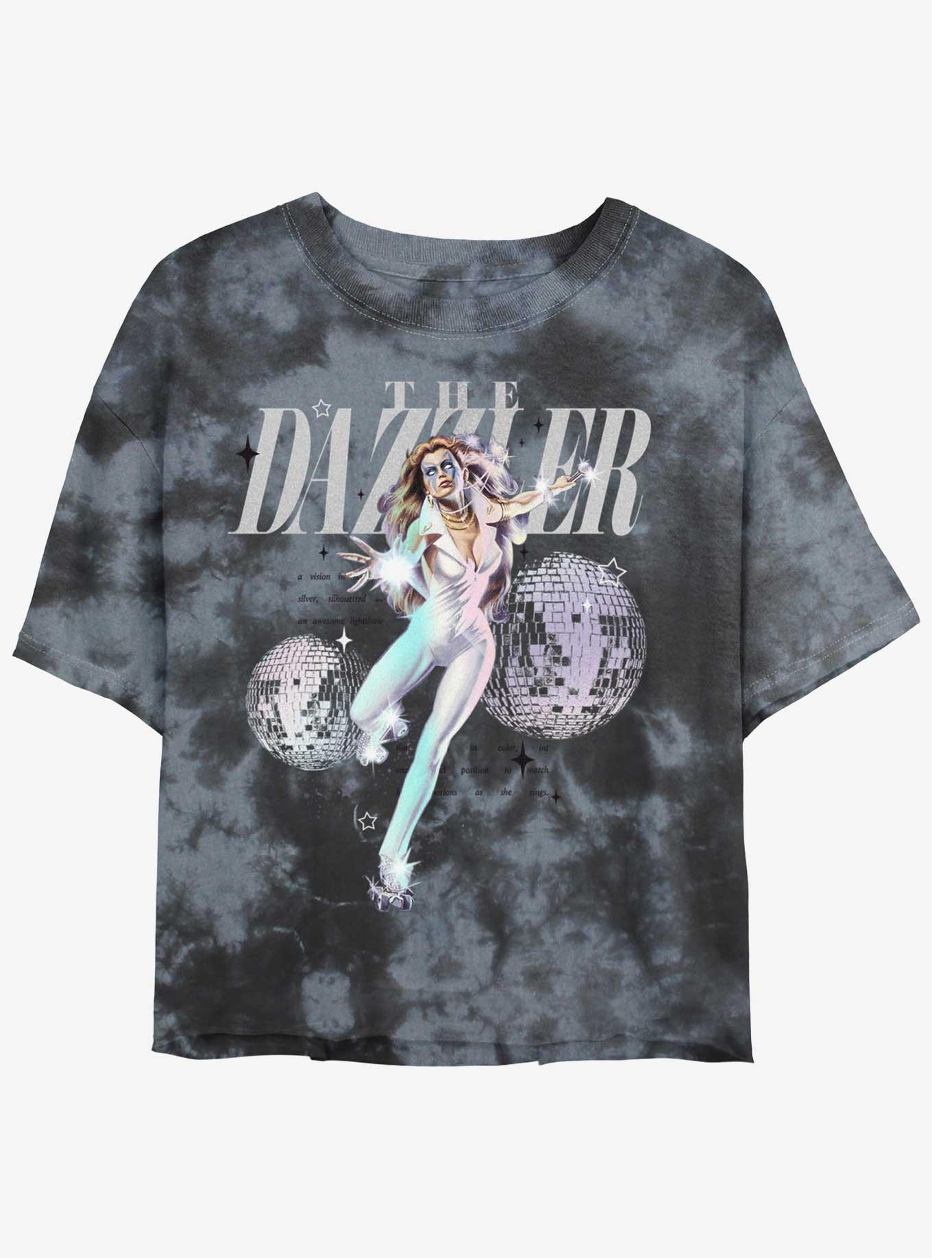 Marvel Dazzler Daze Womens Tie-Dye Crop T-Shirt, , hi-res