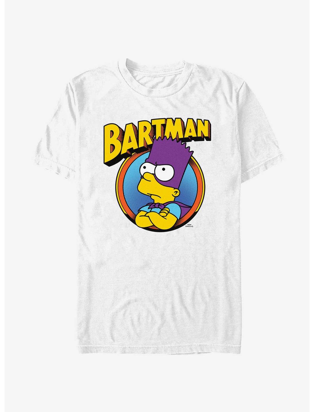 The Simpsons Bartman Circle T-Shirt, WHITE, hi-res
