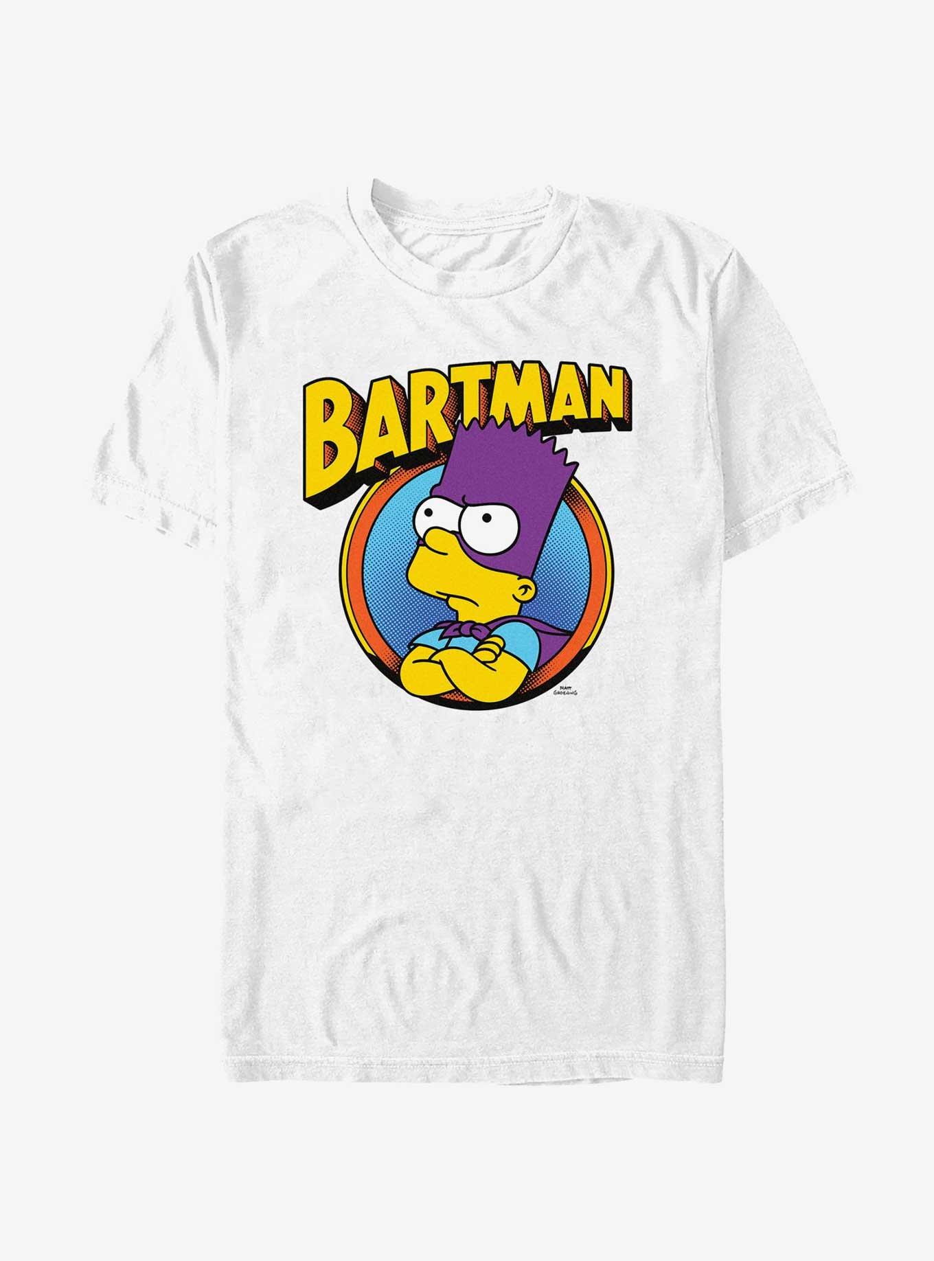 The Simpsons Bartman Circle T-Shirt, WHITE, hi-res