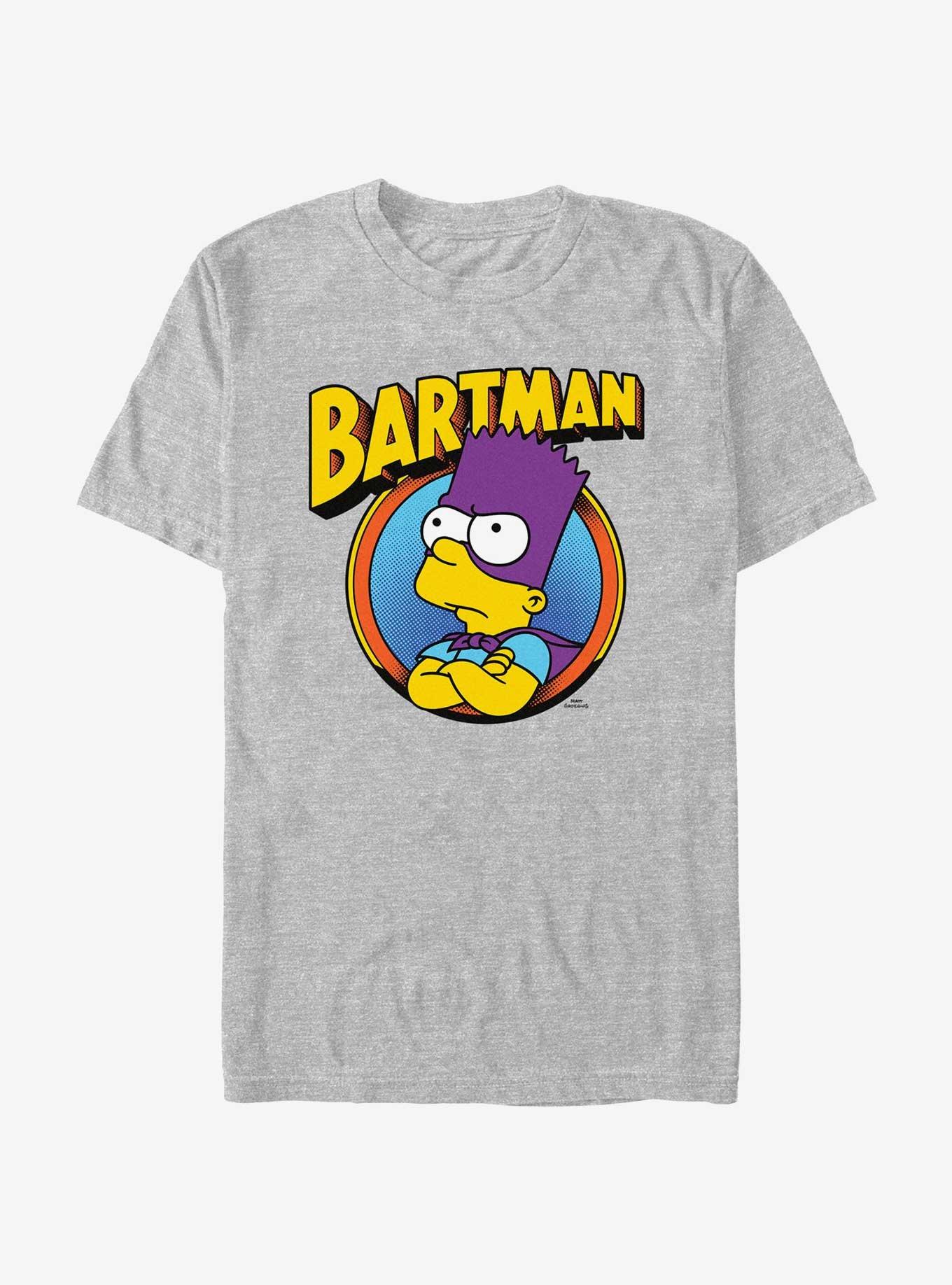 The Simpsons Bartman Circle T-Shirt, ATH HTR, hi-res