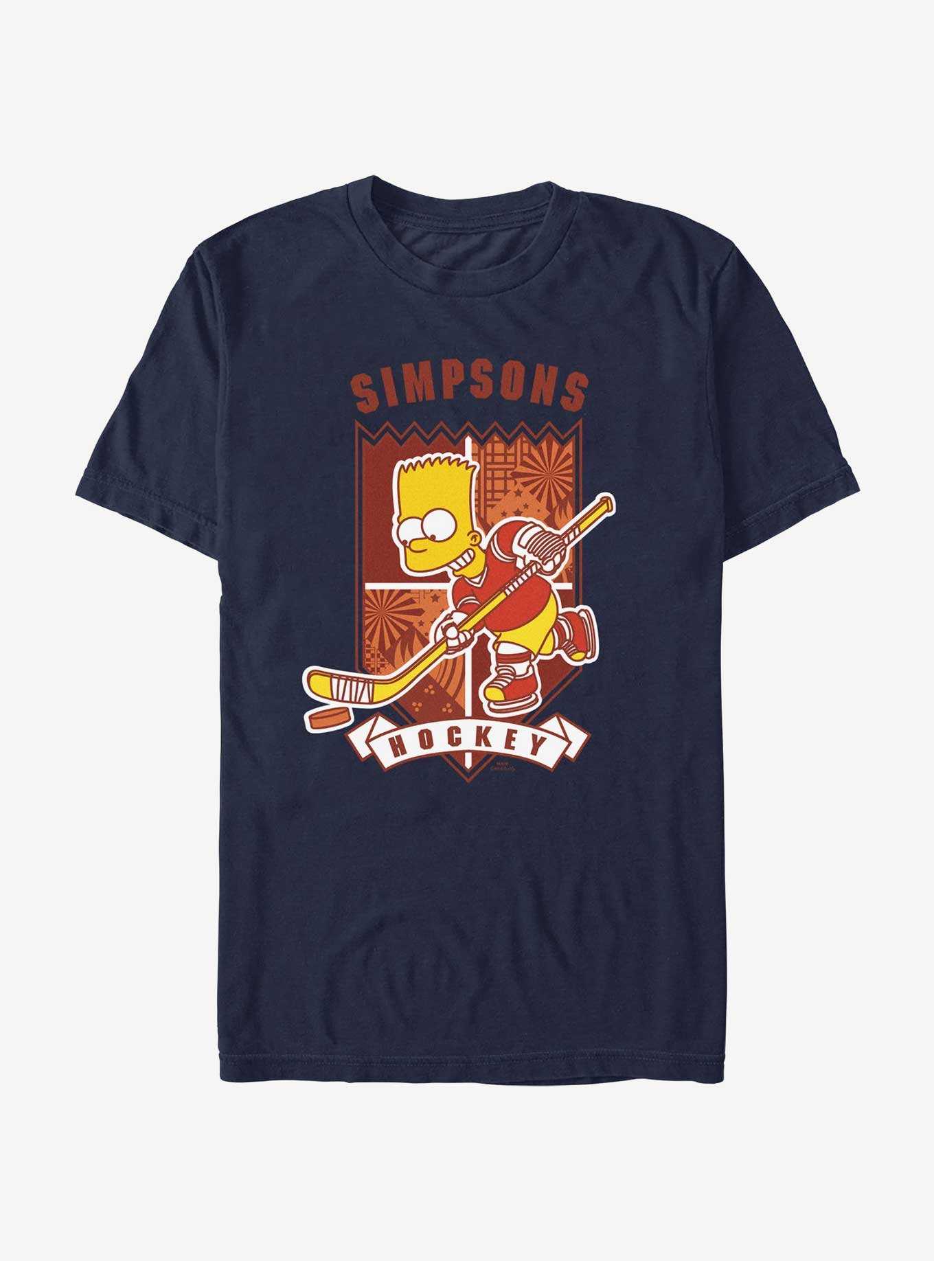The Simpsons Simpsons Hockey Crest T-Shirt, , hi-res
