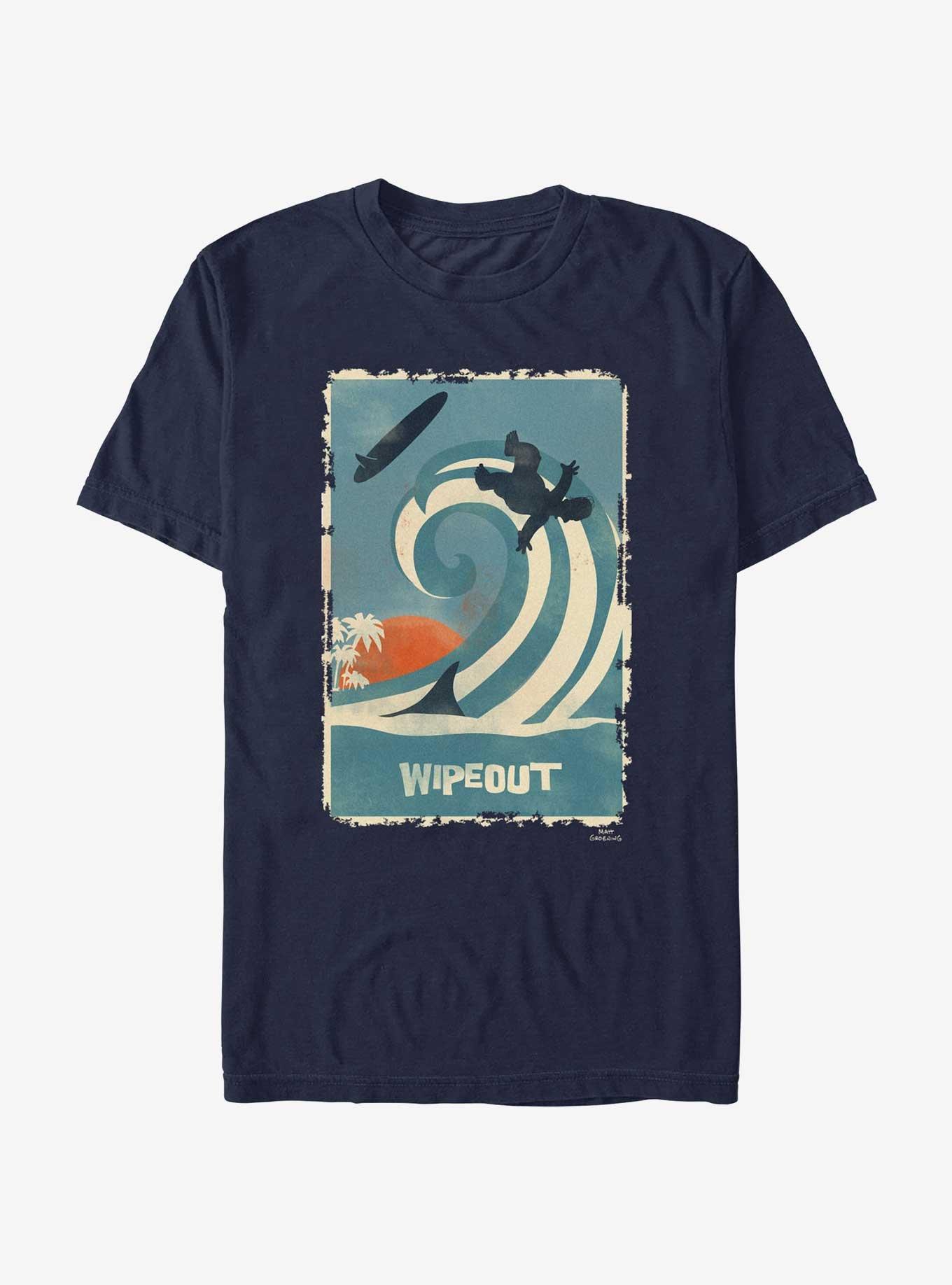 The Simpsons Wipeout Homer Poster T-Shirt, NAVY, hi-res