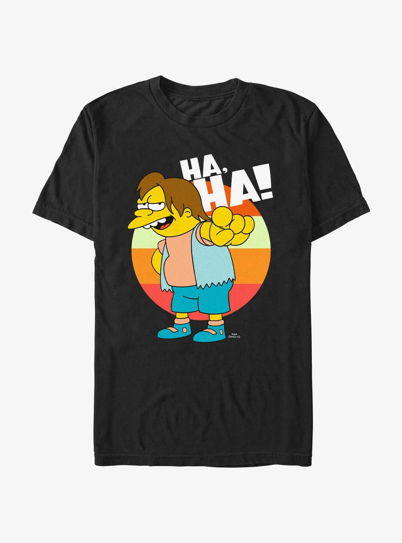 The Simpsons Nelson Ha, Ha! T-Shirt, BLACK, hi-res