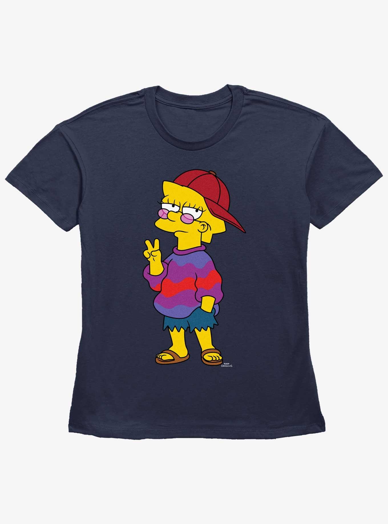 The Simpsons Cool Lisa Girls Straight Fit T-Shirt, NAVY, hi-res