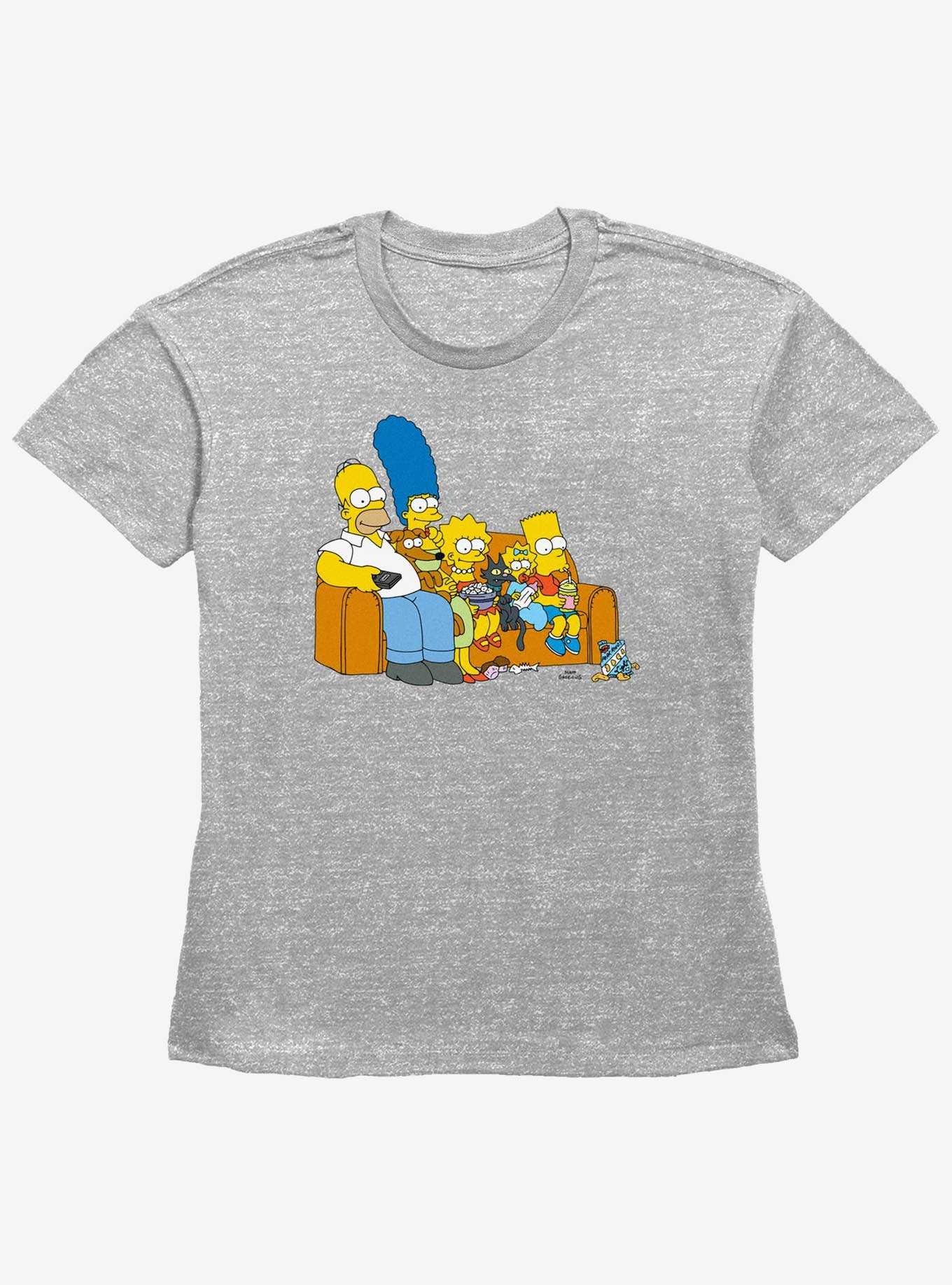 The Simpsons Family Couch Girls Straight Fit T-Shirt, , hi-res