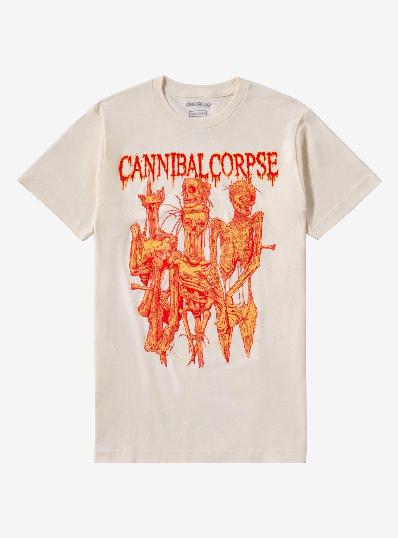 Cannibal Corpse Melting Corpses Boyfriend Fit Girls T-Shirt, NATURAL, hi-res