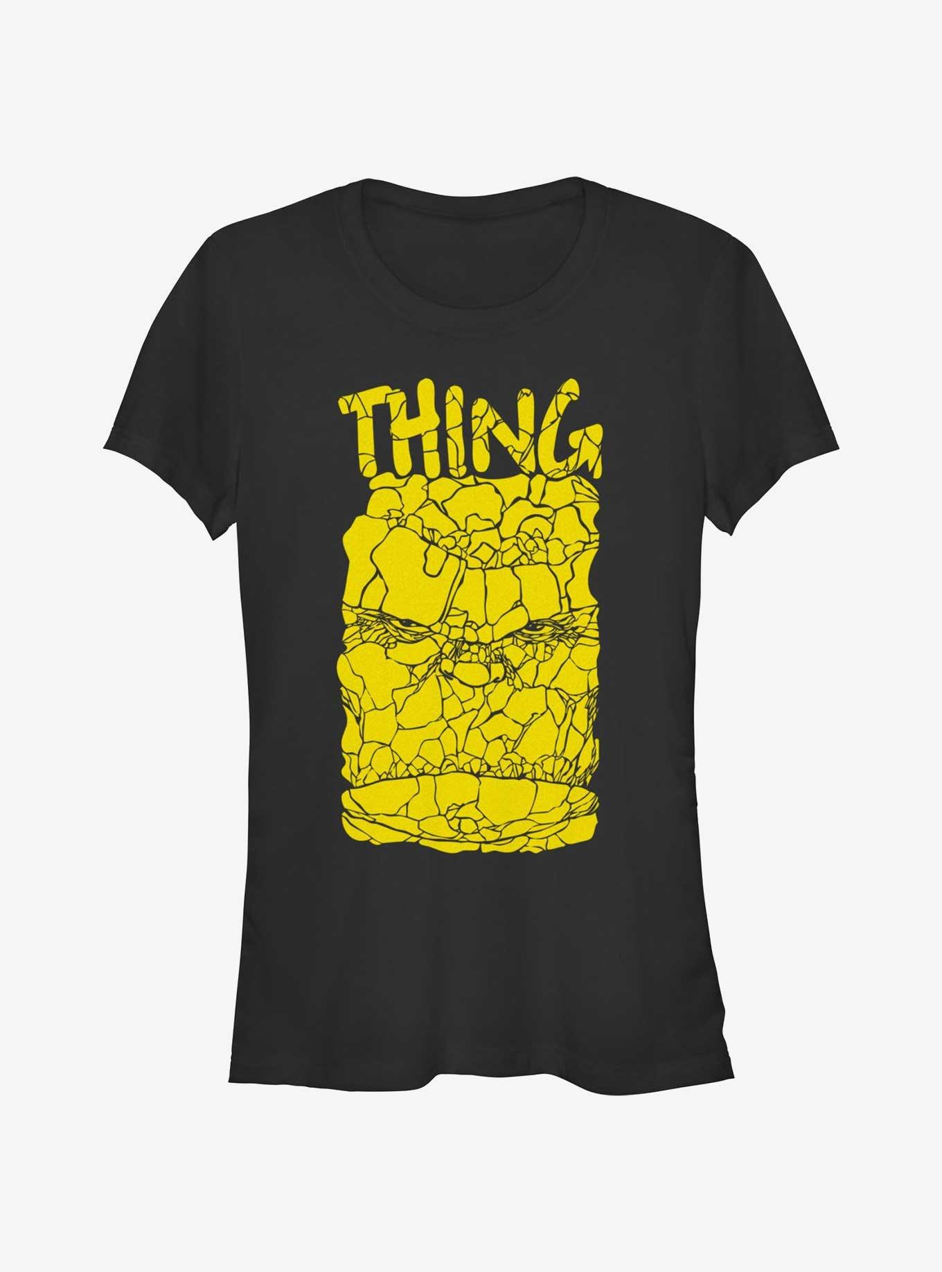Marvel Fantastic Four Thing Face Close Up Girls T-Shirt, BLACK, hi-res