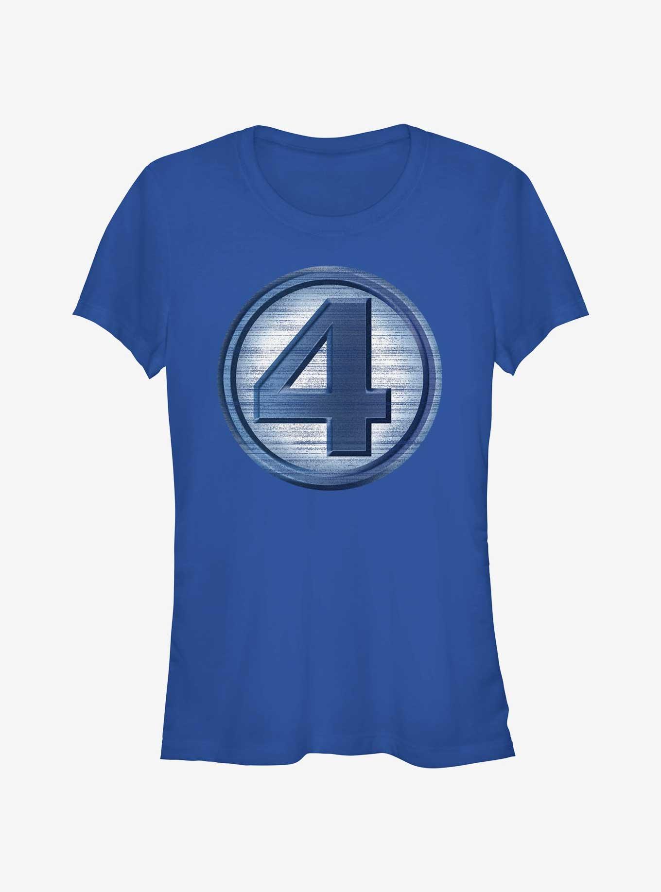 T-shirt Fantastic Four Marvel - Motif Grille Bleu, Coupe Classique - Produit Officiel Sous Licence