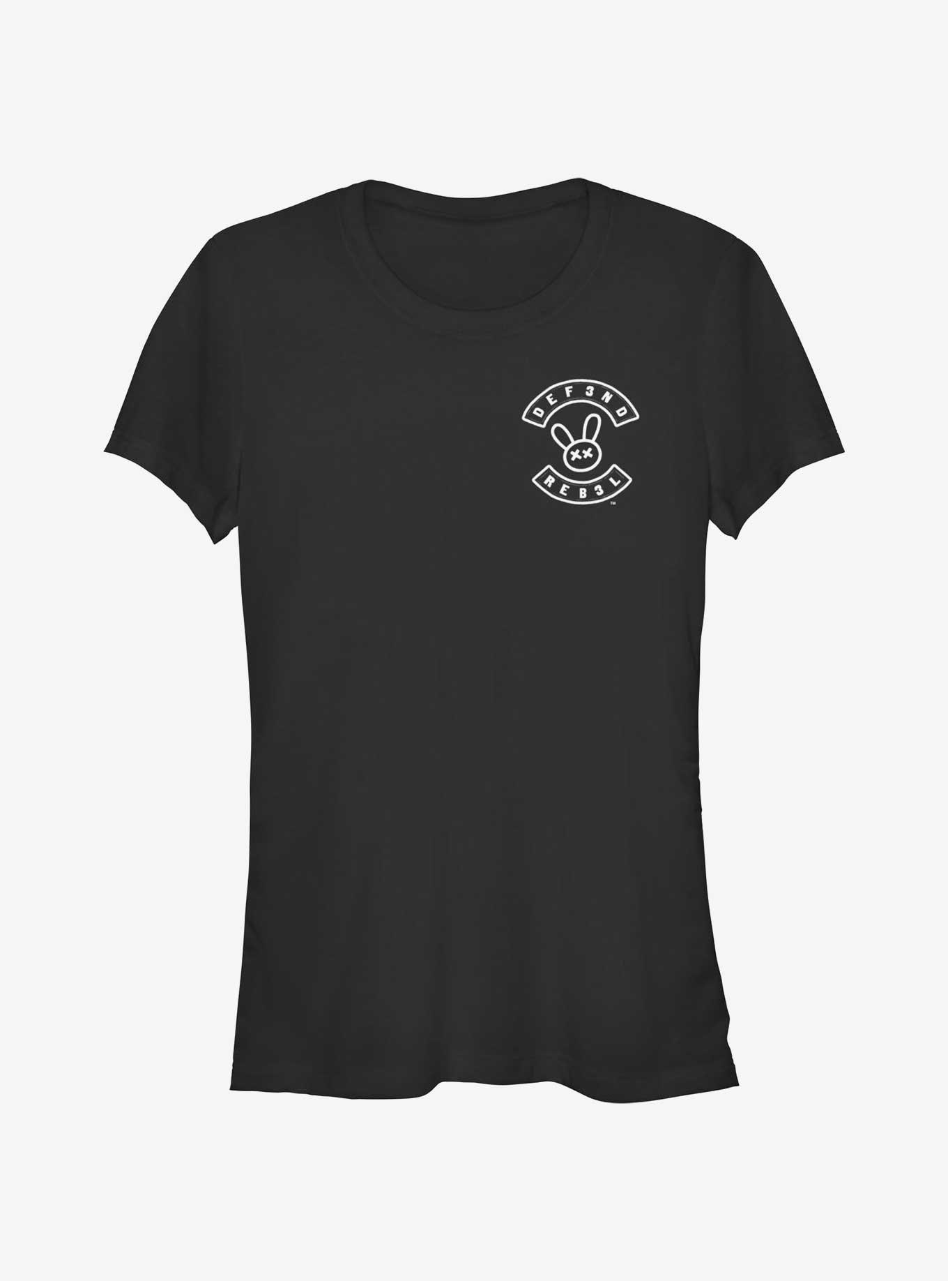 My Pet Hooligan Defend Rebel Pocket Logo Girls T-Shirt, BLACK, hi-res