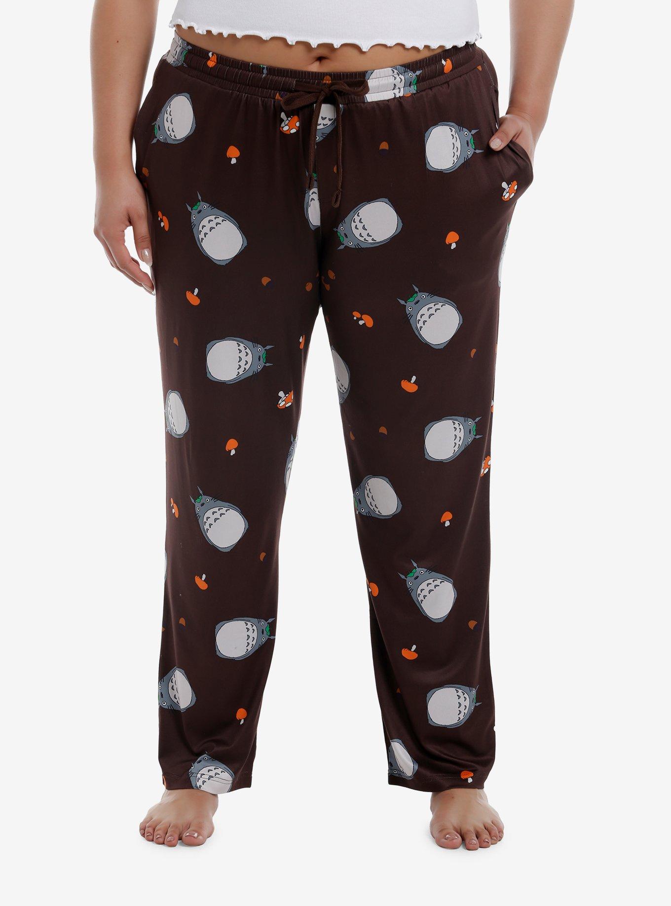 Studio Ghibli® My Neighbor Totoro Mushrooms & Acorns Girls Pajama Pants Plus Size, , hi-res