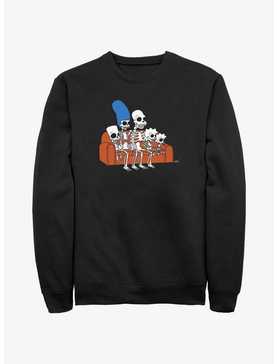 The Simpsons Skeleton Family Couch Crew Sweatshirt, , hi-res