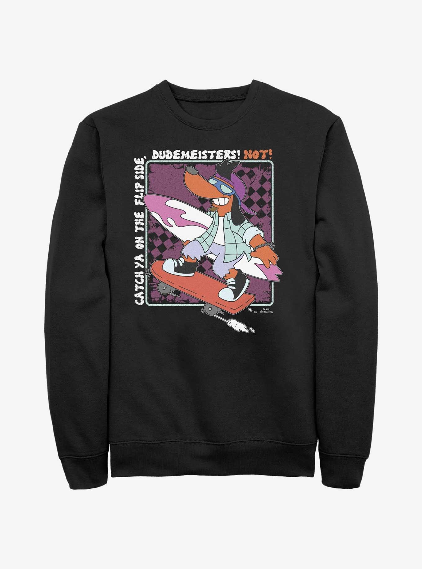 The Simpsons Poochie Xtreme Crew Sweatshirt, BLACK, hi-res