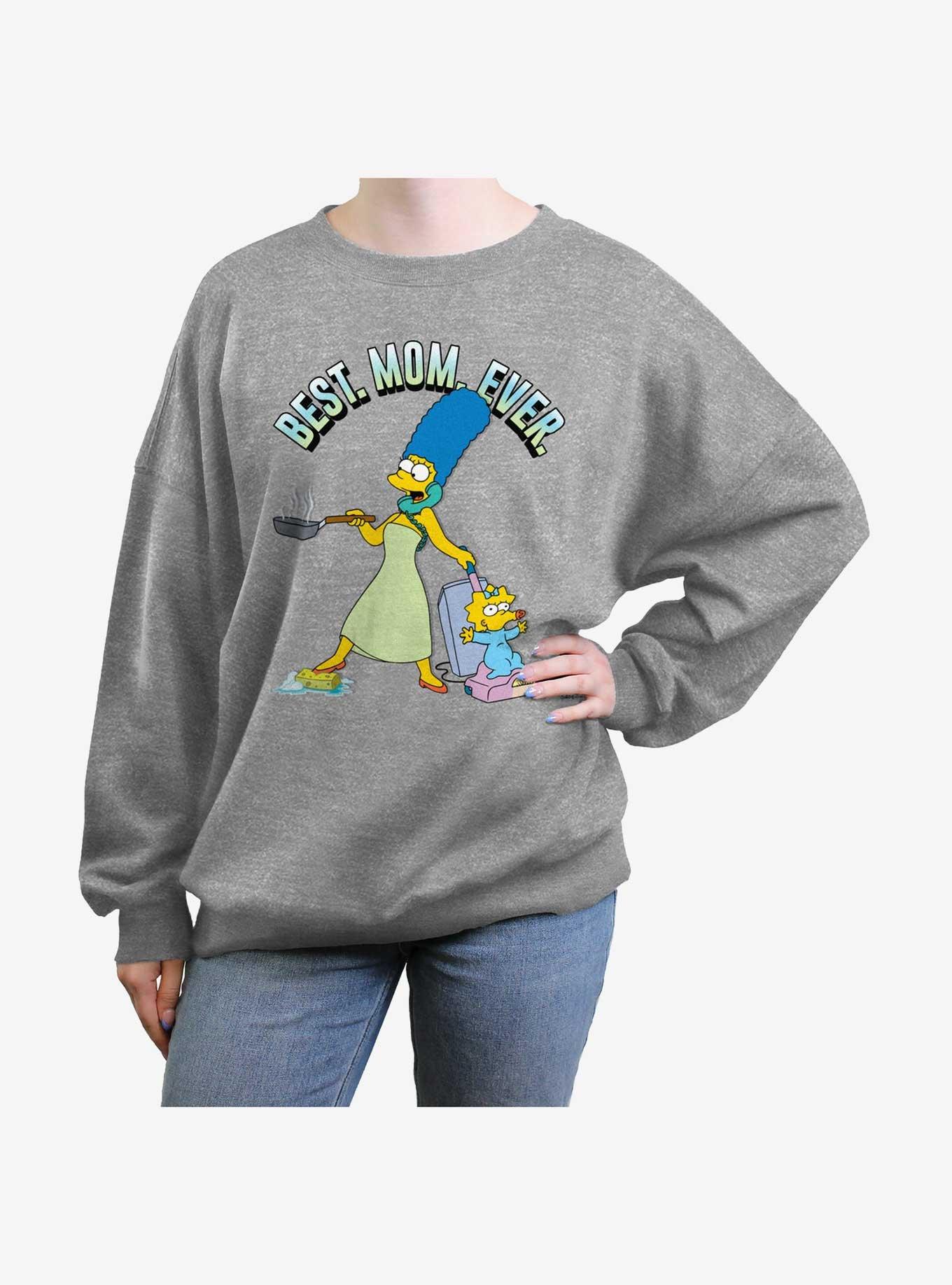 The Simpsons Best. Mom. Ever. Girls Oversized Sweatshirt, , hi-res
