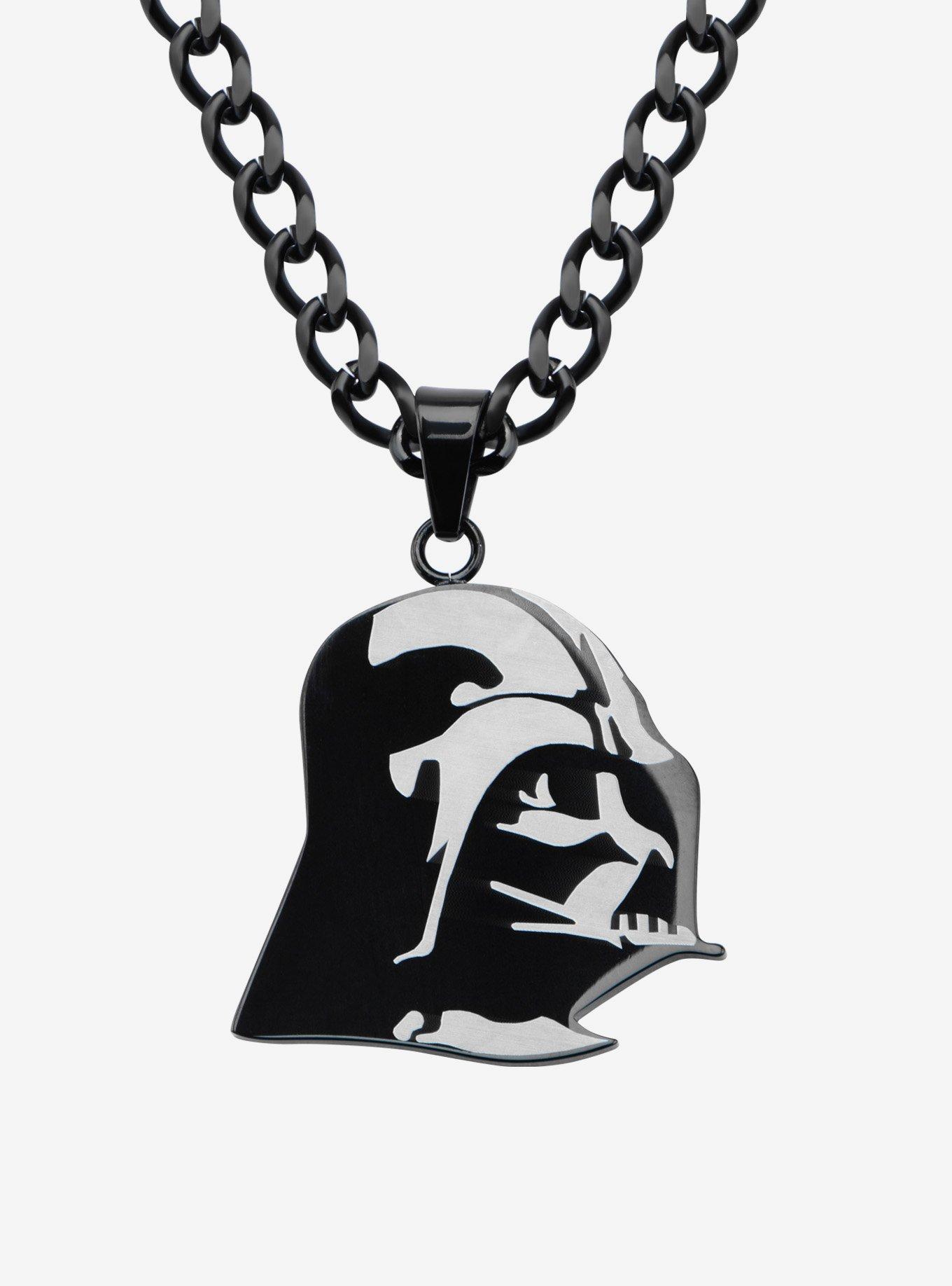 Star Wars Etched Darth Vader Pendant Necklace, , hi-res