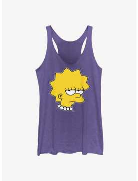 The Simpsons Unamused Lisa Girls Tank, , hi-res