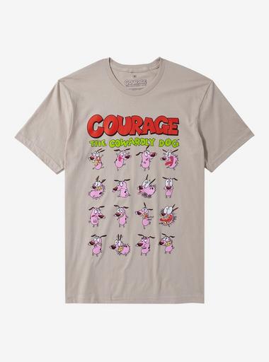 Courage The Cowardly Dog Faces Grid T-Shirt | Hot Topic
