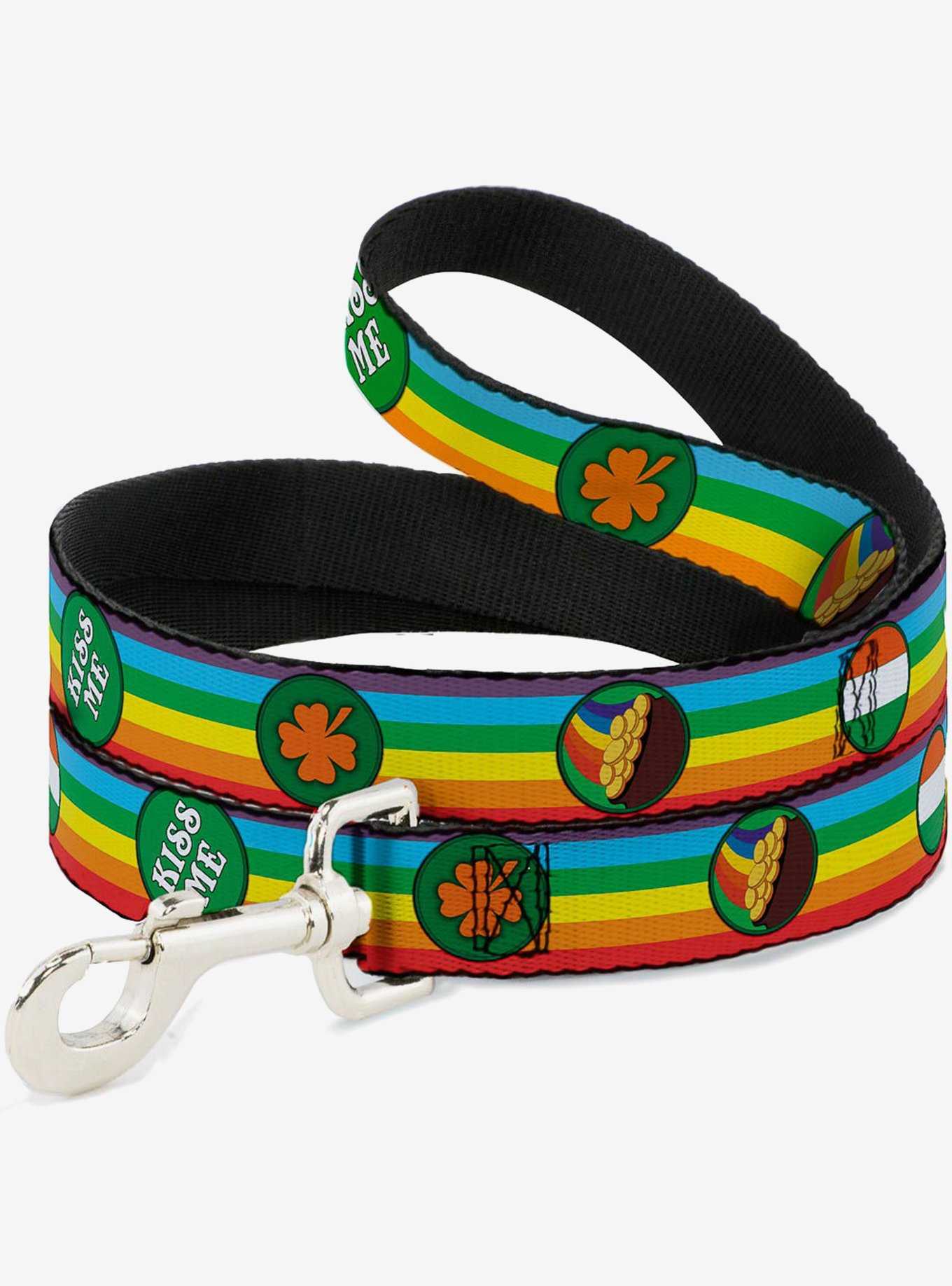 St. Patrick's Day Rainbow Coins Dog Leash, , hi-res
