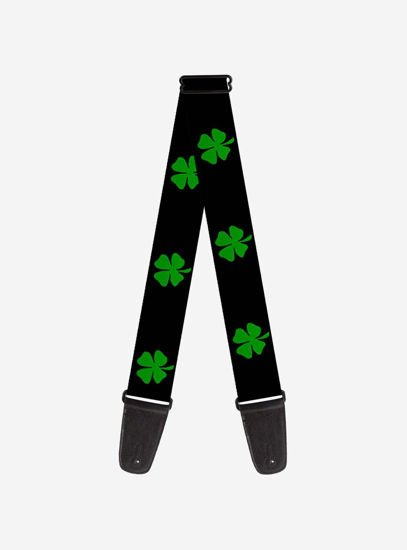 St. Patrick's Day Black Green Guitar Strap