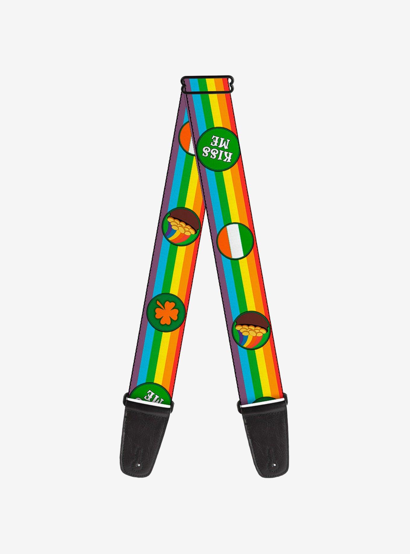 St. Patrick's Day Rainbow Coins Guitar Strap, , hi-res