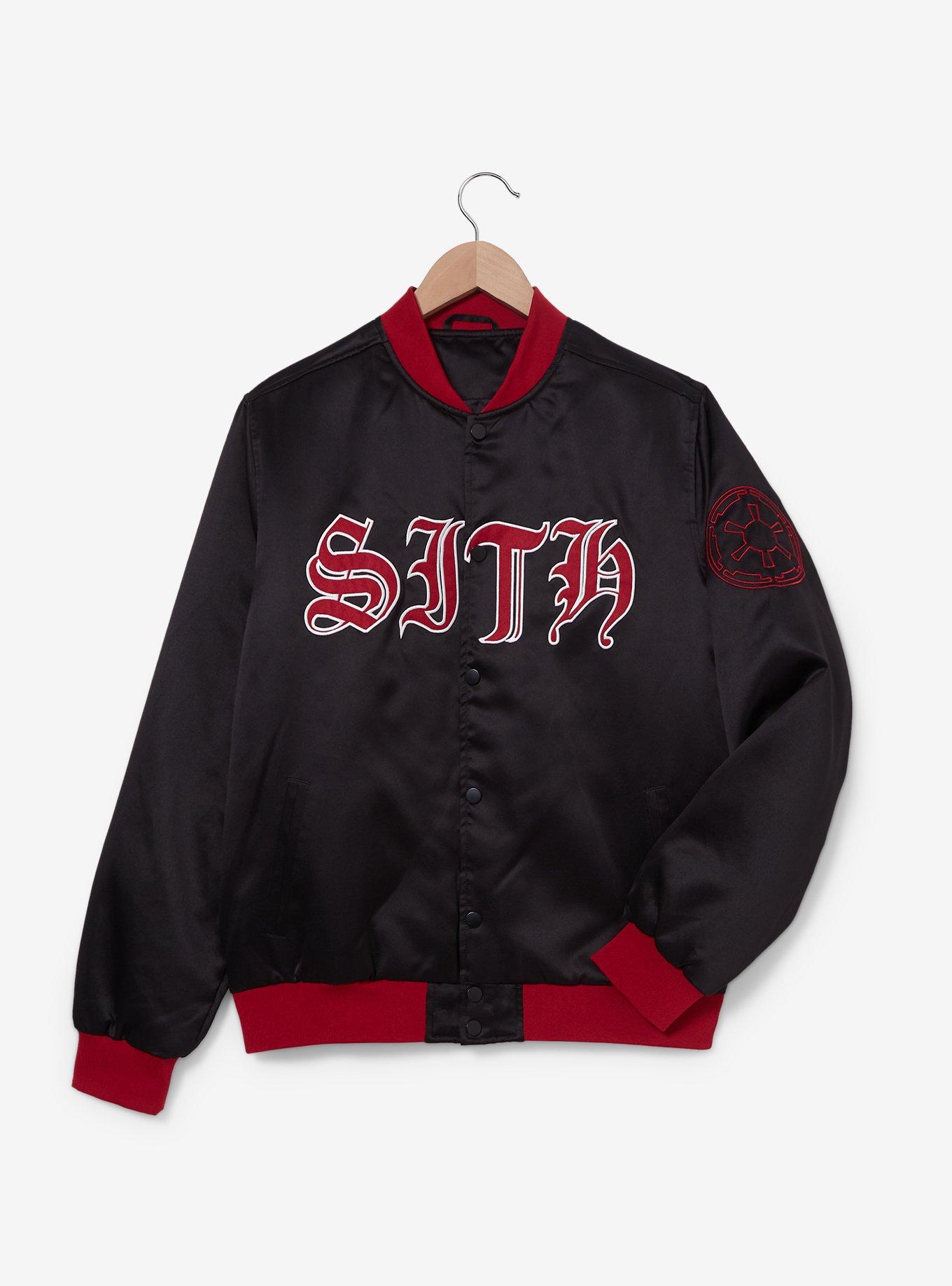 Star Wars Sith Icons Bomber Jacket - BoxLunch Exclusive, BLACK  BLACK RED, hi-res