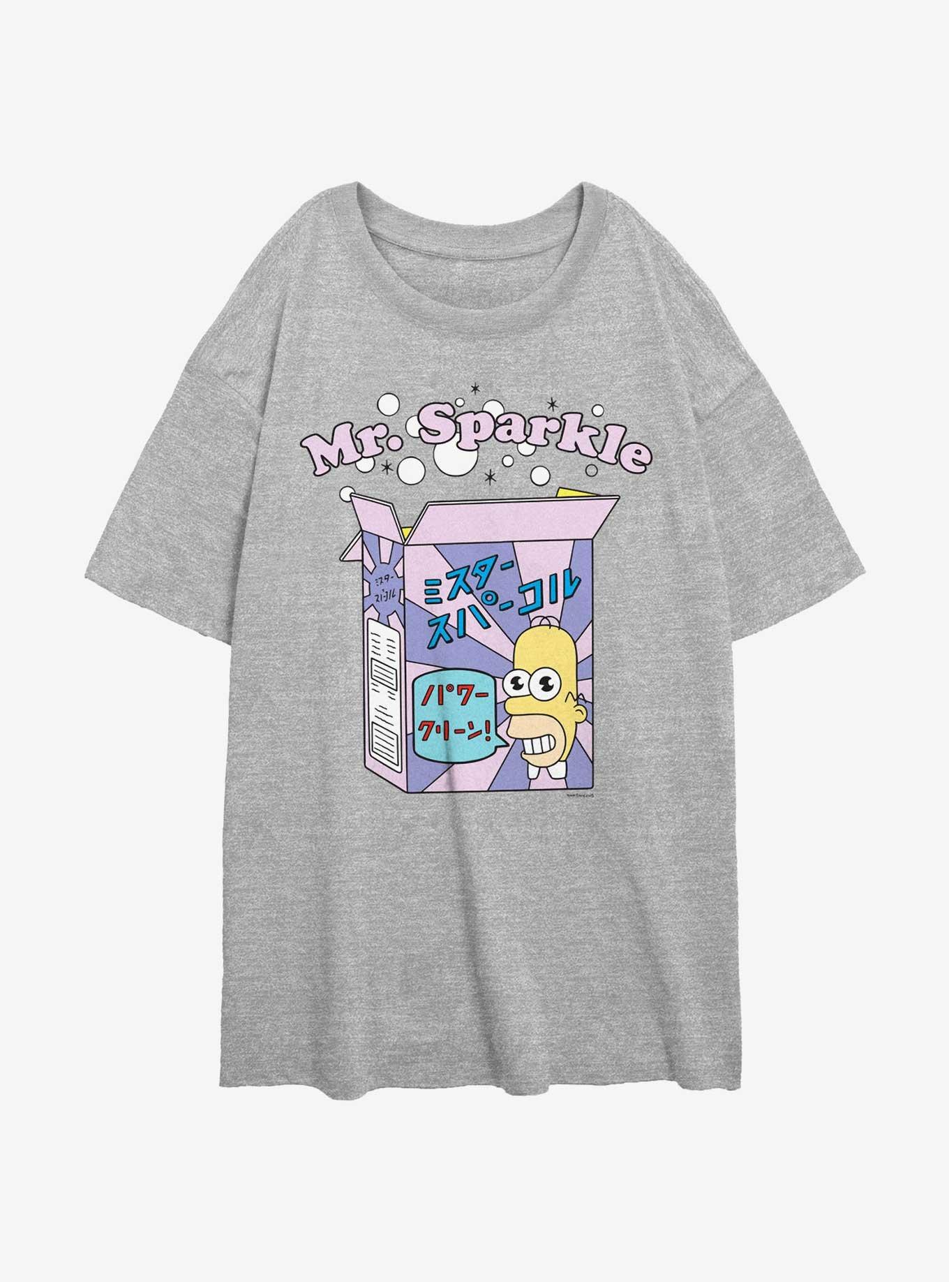 The Simpsons Mr. Sparkle Box Girls Oversized T-Shirt, ATH HTR, hi-res