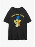 The Simpsons Marge Best. Mom. Ever. Girls Oversized T-Shirt, BLACK, hi-res